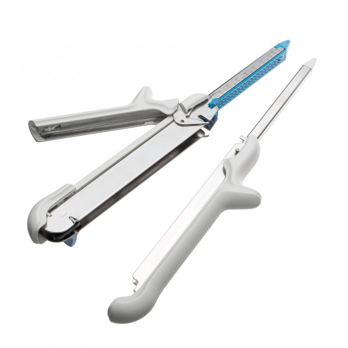 Linear Cutter Staplers with cutting knife integrated in the reload